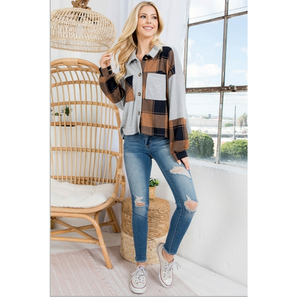 SOLD OUT Plaid Mix Jacket - Picture 3 of 10